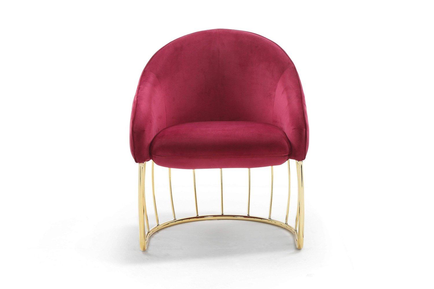 Iconic Home Teatro Velvet Accent Chair Gold Metal Base Chic Home