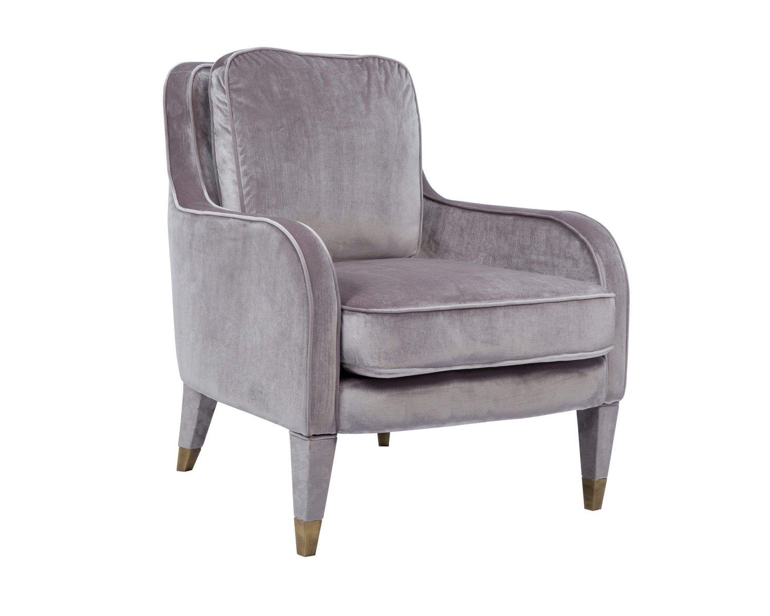 Plush discount velvet armchair